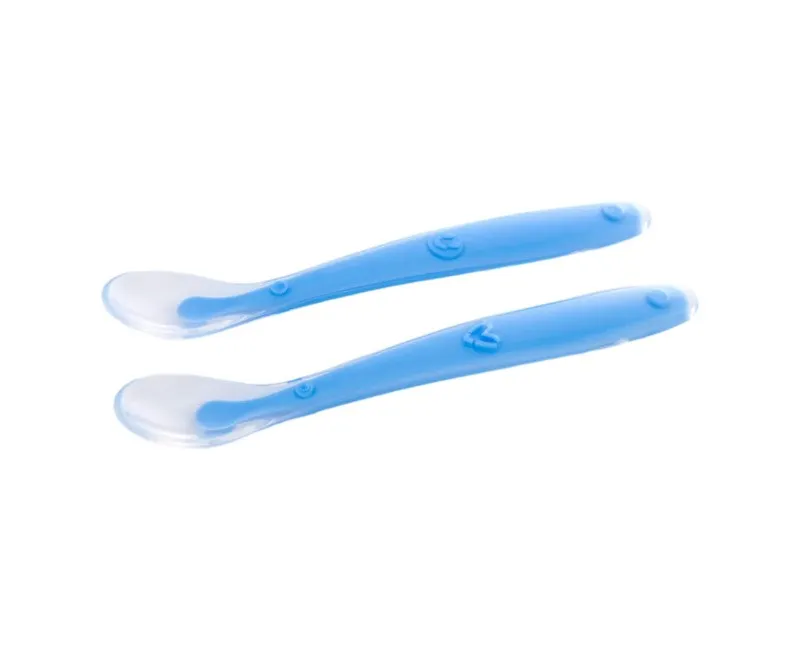 معلقة طعام سيليكون ( ازرق)