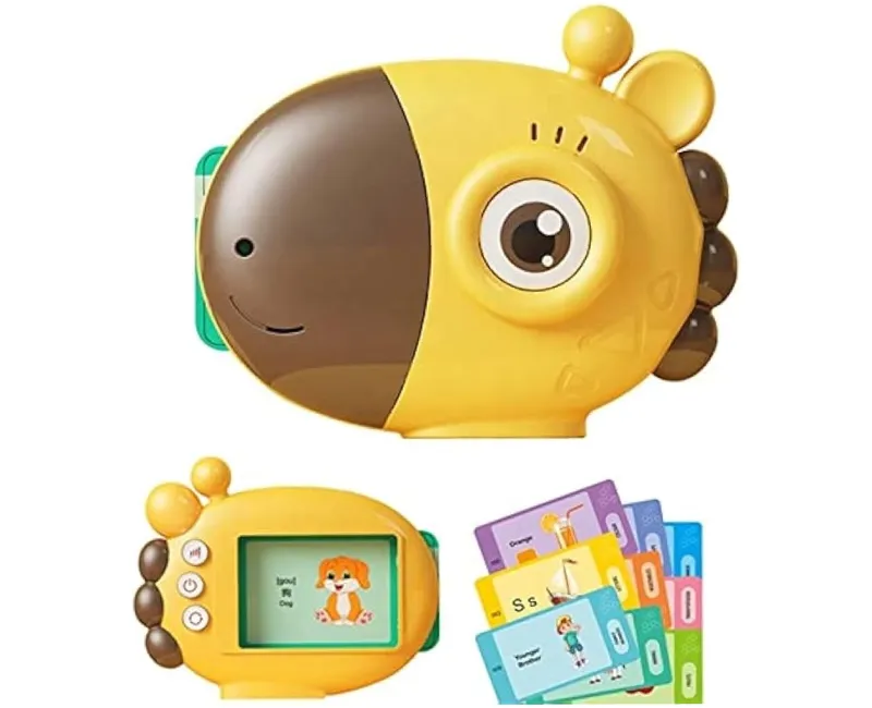 قاري كروت بشكل زرافة 60 بطاقة (أصفر)