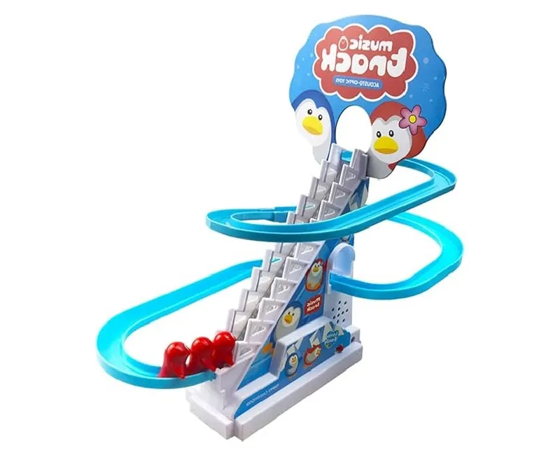 ملاهي بطاريق موسيقية مع 3 بطاريق (أزرق)