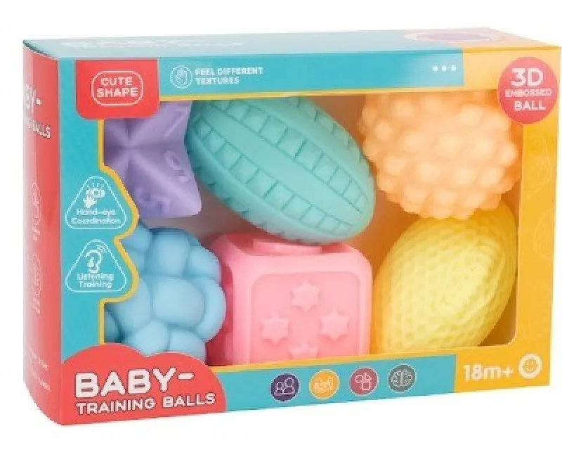 علبة كور سيليكون 6 قطع -متعددة الألوان