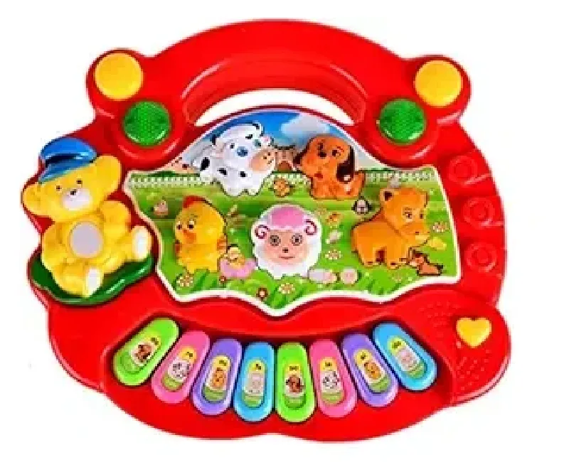 بيانو موسيقي بشكل الحيوانات (احمر)
