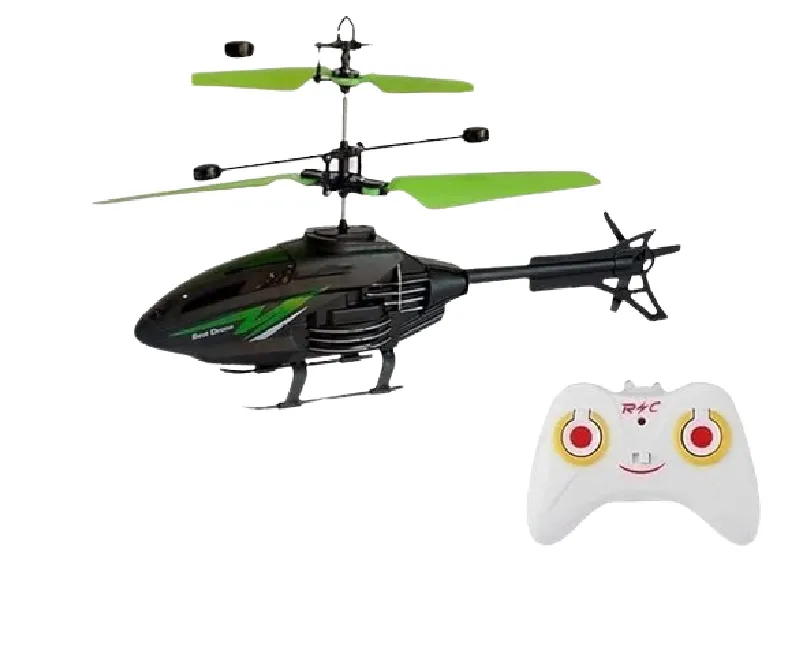 طيارة مروحية مع جهاز تحكم عن بعد (أخضر- أسود)