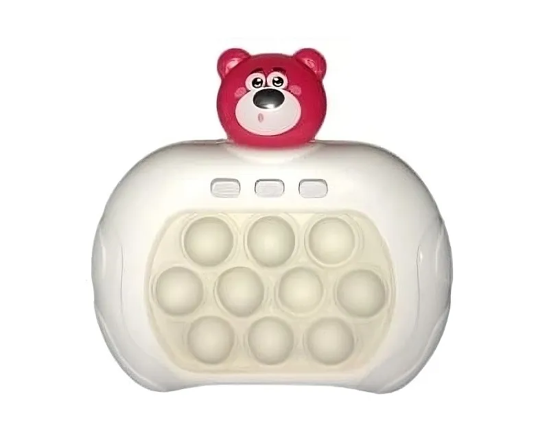 بوب ات بشكل الدب (أبيض-بينك)