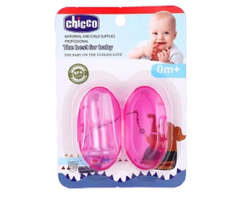 فرشة اسنان شيكو سيليكون بكفر ( بينك )