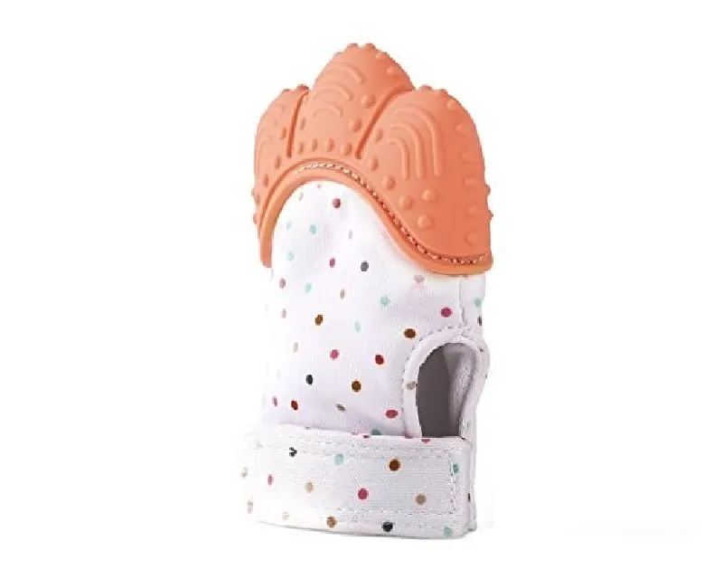 عضاضة اطفال على شكل قفاز  (برتقالي )