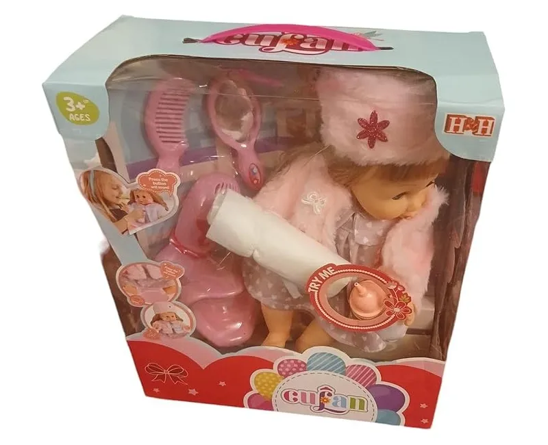 عروسه للبنات معها ملابس واكسسوارات وحفاضه وبوتي من كولان بيبي