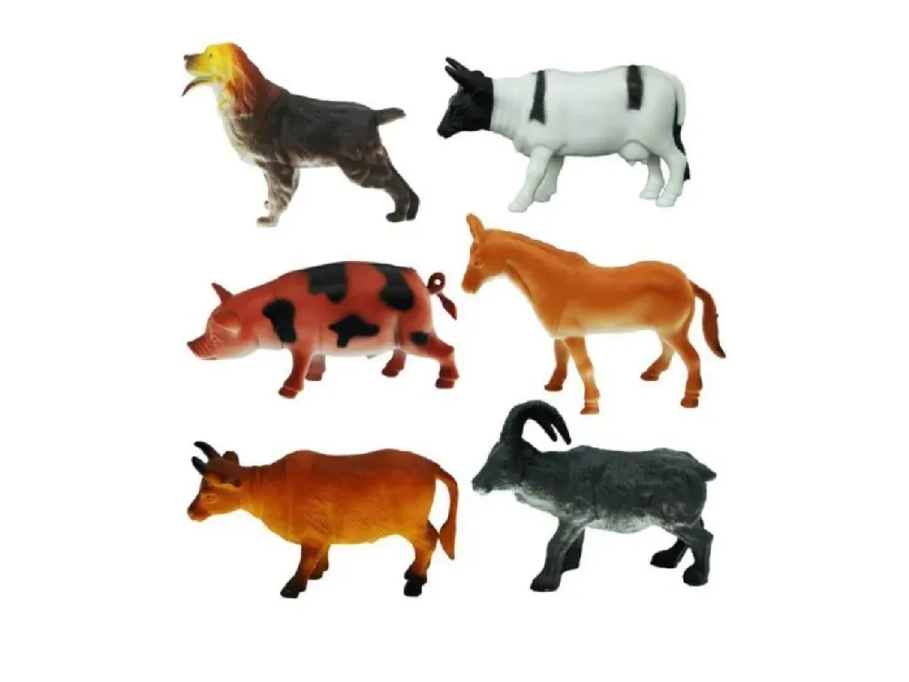 حيوانات مجسمة 6 قطع
