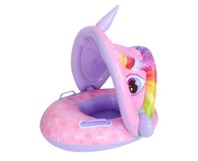 عوامةاطفال قابلة للنفخ بغطاء شمس(موف)