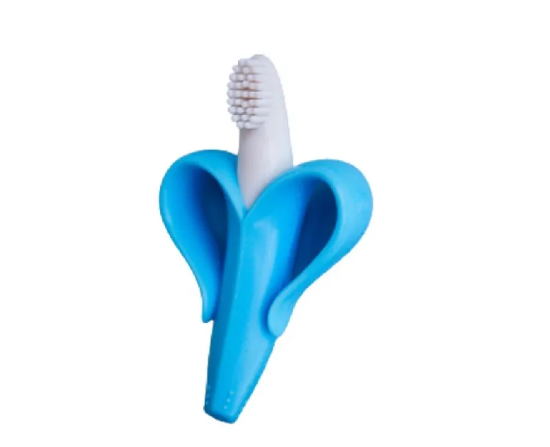 فرشة اسنان شكل الموزة بكفر (ازرق)