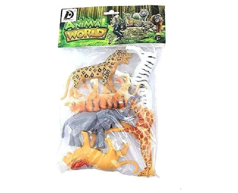 حيوانات الغابة المجسمة 6 قطع