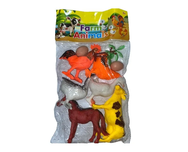 حيوانات المزرعة المجسمة 6 قطع
