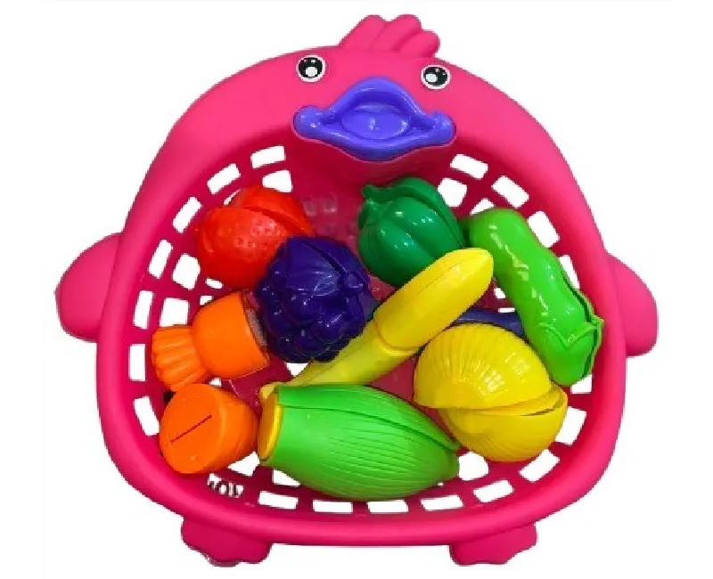 طبق خضروات و فواكة شكل بطة (بينك)