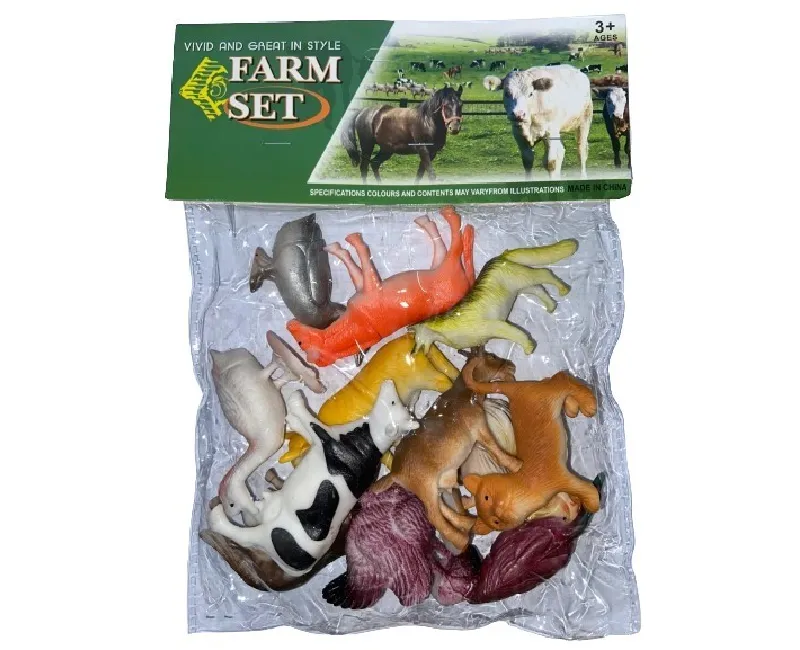 حيوانات المزرعة المجسمة 12 قطعة