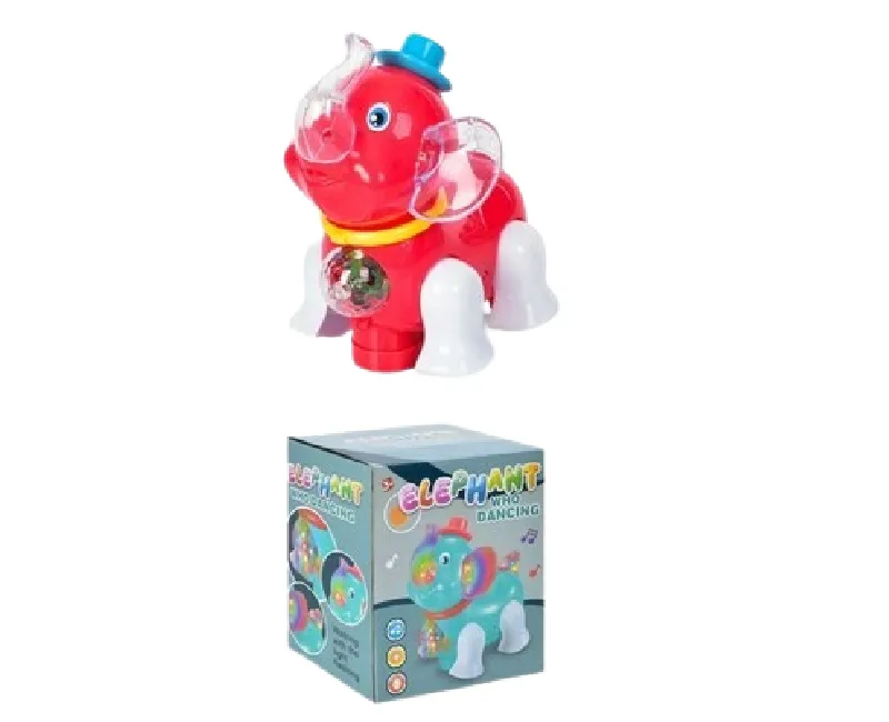 فيل ديسكو متحرك  (احمر)