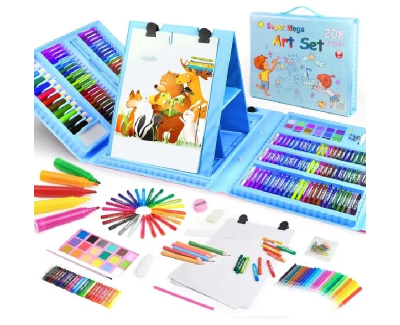 شنطة الوان ارت سيت 208 قطعة -ازرق