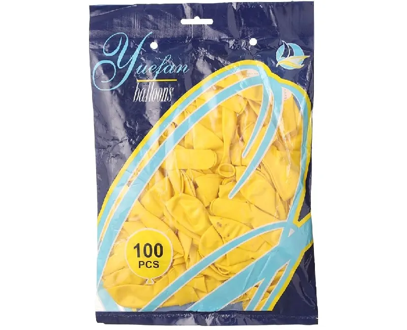 كيس بلالين مطاطية 100 قطعة- اصفر