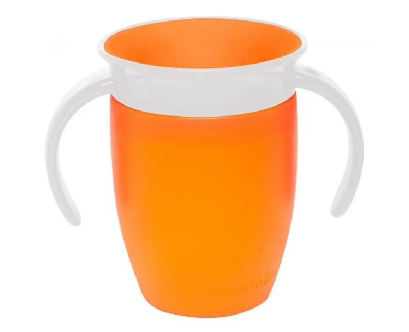 كوب بغطاء سيليكون مقاوم للانسكاب- برتقالي