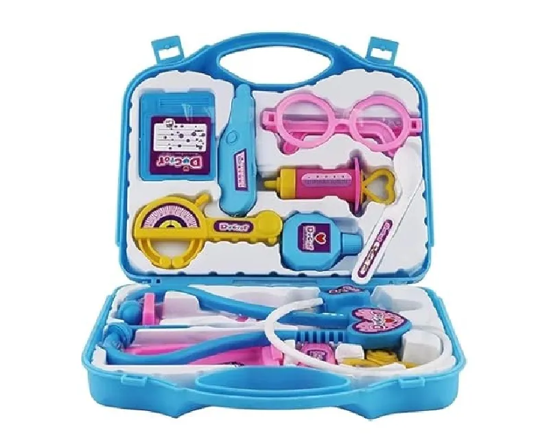 شنطة الطبيب مع الملحقات الطبية - ازرق