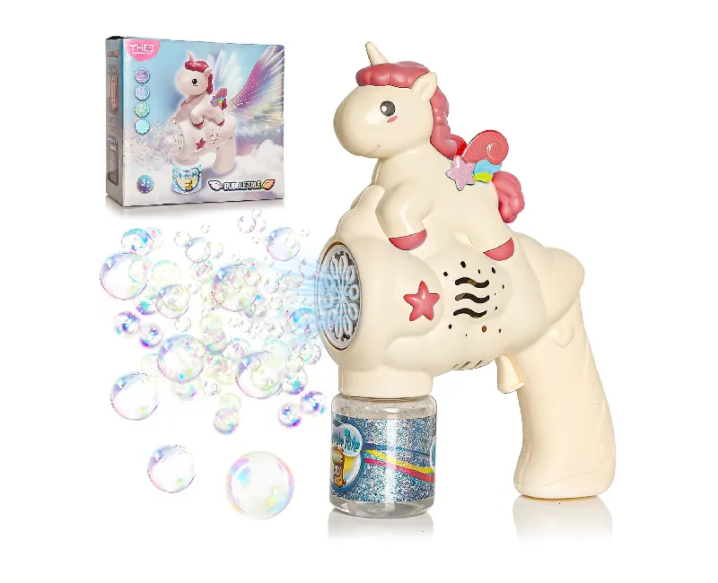 مسدس فقاعات مع زجاجة صابون-بينك