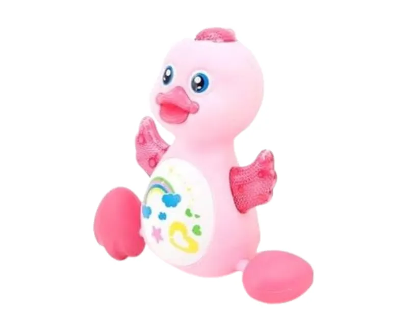 بطة متحركة موسيقية صوت ونور راقصة - بينك