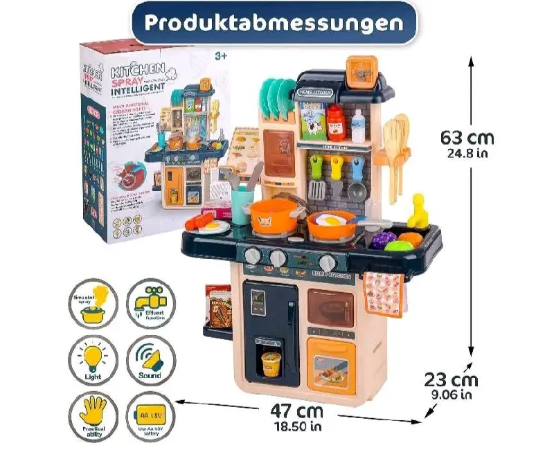 مطبخ اطفال مكون من 42 قطعة-كحلي