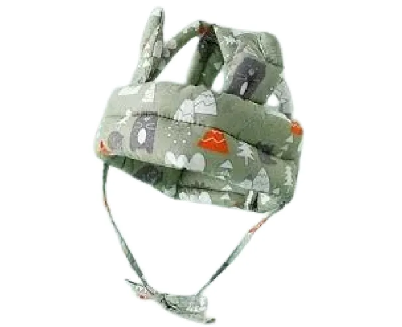 واقي حماية لراس الطفل لون- زيتي