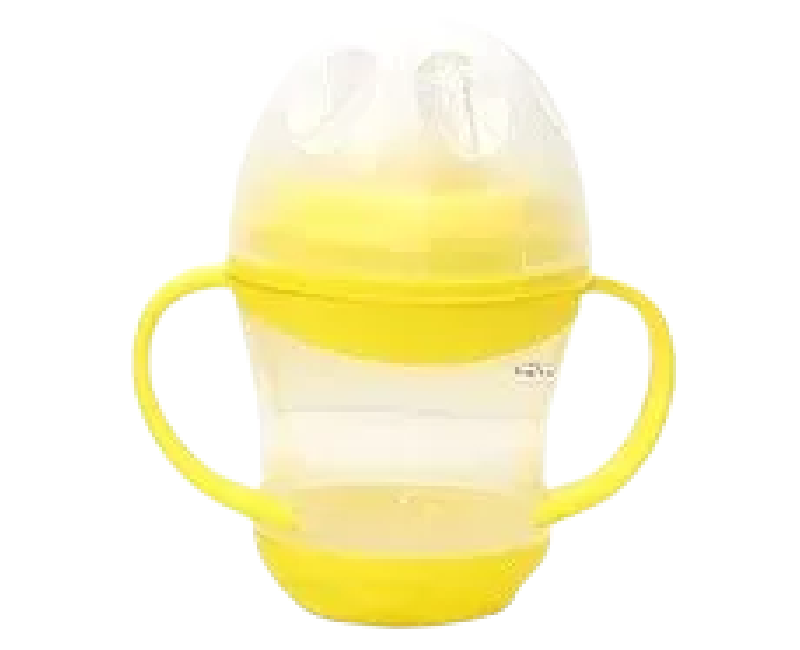 كوب شرب مياه يشبه الببرونة لتعليم الاطفال  _ اصفر