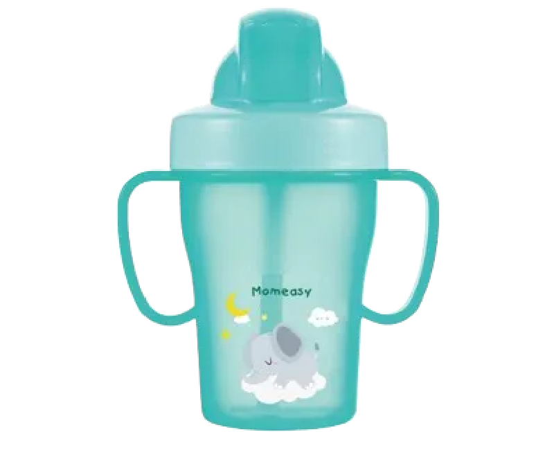 كوب شرب للاطفال  بشفاطة سيليكون 200 مل _ منت اخضر