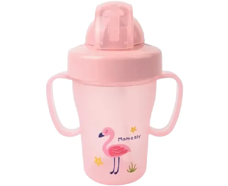 كوب شرب للاطفال  بشفاطة سيليكون 200 مل _ بينك