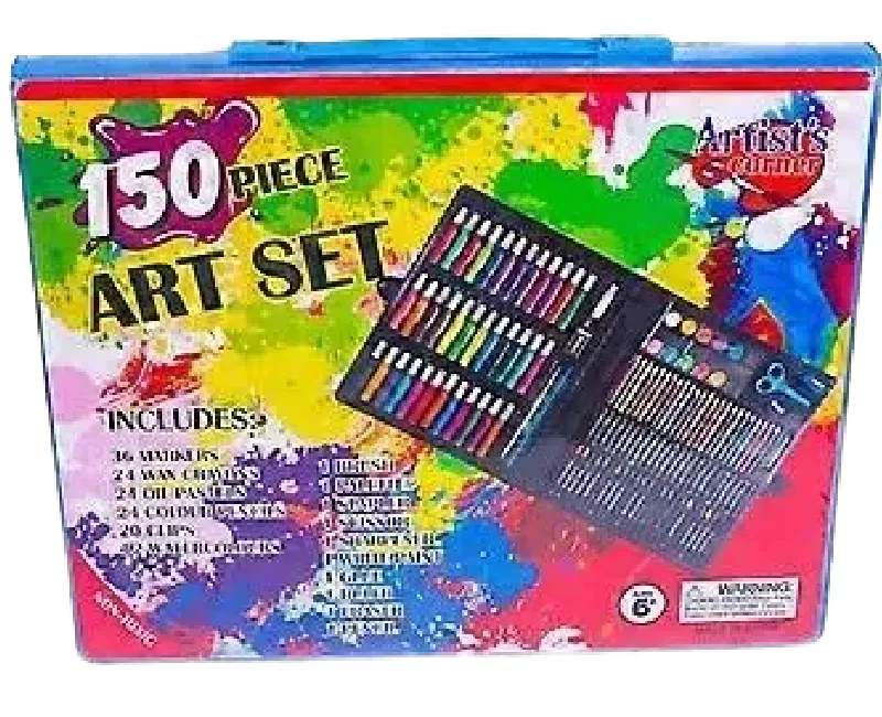 شنطة الوان ارت سيت 150 قطعة - ازرق