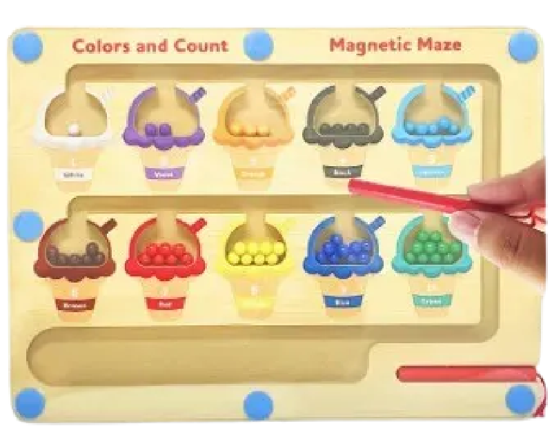 سبورة خرز مغناطيسية خشبية تعليمية