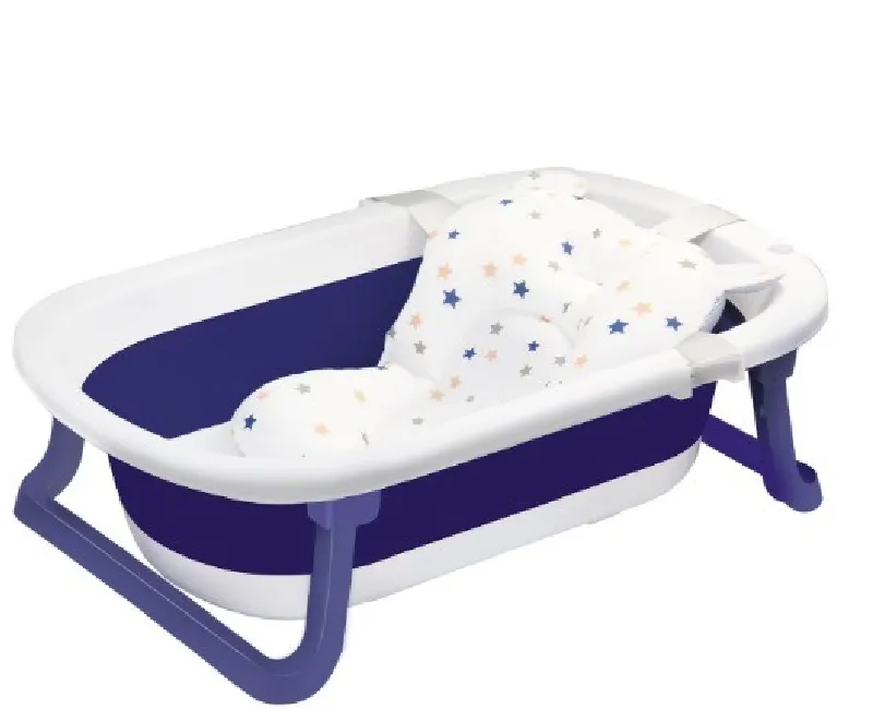 بانيو استحمام ديجيتال مع مخدة استحمام و كاب شاور _ لون كحلى