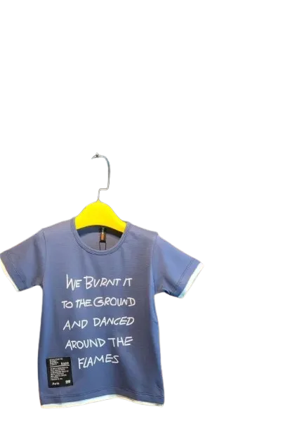 تي شيرت نص كم رمادي *24