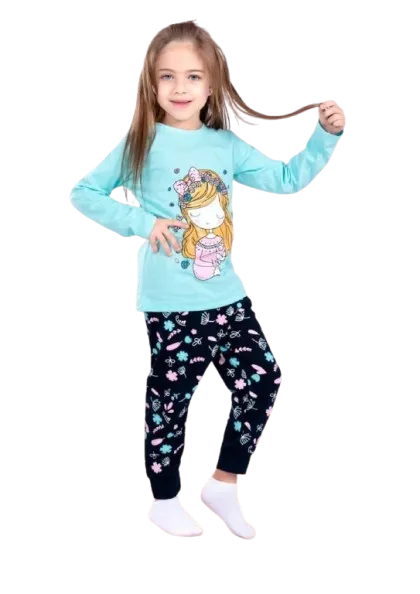 ترنج بناتي قطعتين بنطلون وتي شيرت خريفي*47