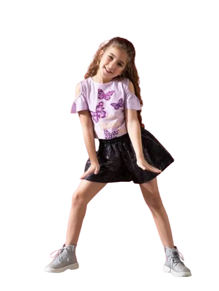 طقم بناتي شورت وبلوزة *20