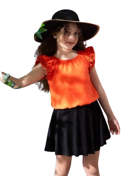 طقم بناتي قطعتين بلوزة وسكيرت *57