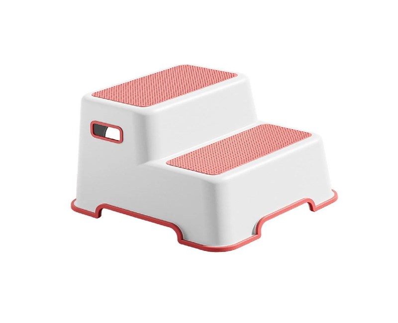 سلم اطفال درجتين _ لون بينك