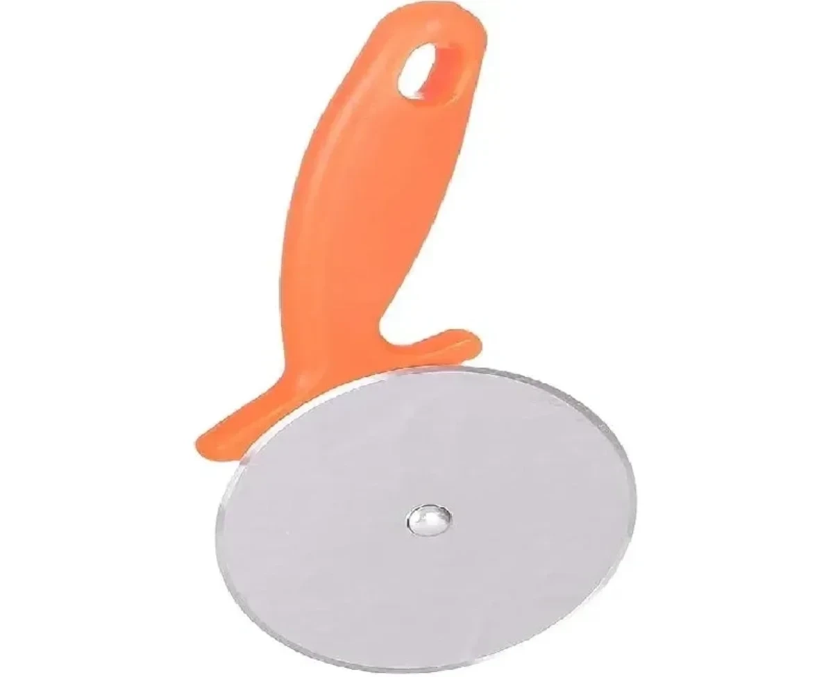 قطاعة بيتزا ستانلس ستيل بيد بلاستيك - متعدد الالوان