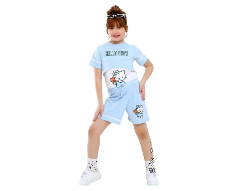 طقم جيب شورت بناتي 3 قطع