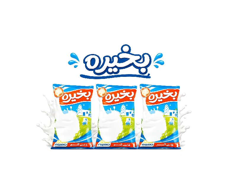 لبن "بخيرة " كامل الدسم، 500ملل(عرض3  قطع )