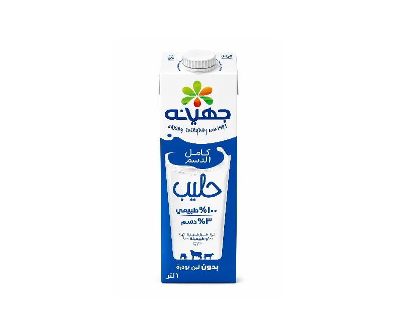 لبن "جهينة" كامل الدسم،  1 لتر