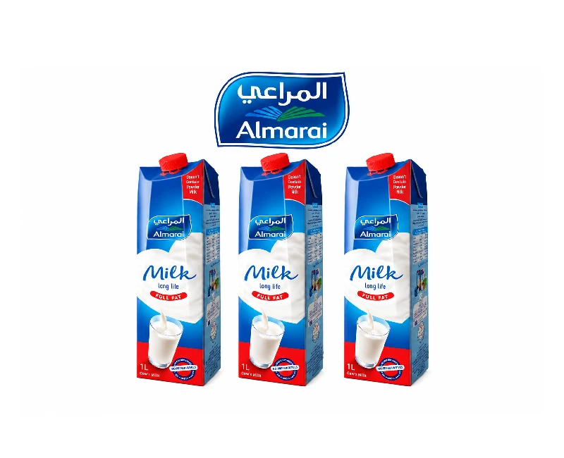 لبن المراعى كامل الدسم 1 لتر(عرض3  قطع كرتون  )